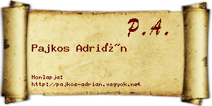 Pajkos Adrián névjegykártya